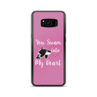 You Swam into My Heart Samsung Case Pink - Splashing Apparel