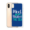 Meet Me Under the Sea iPhone Case Dark Blue - Splashing Apparel