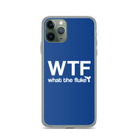 What the Fluke iPhone Case Dark Blue - Splashing Apparel