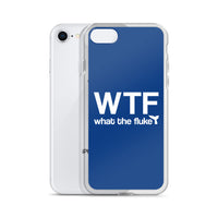 What the Fluke iPhone Case Dark Blue - Splashing Apparel