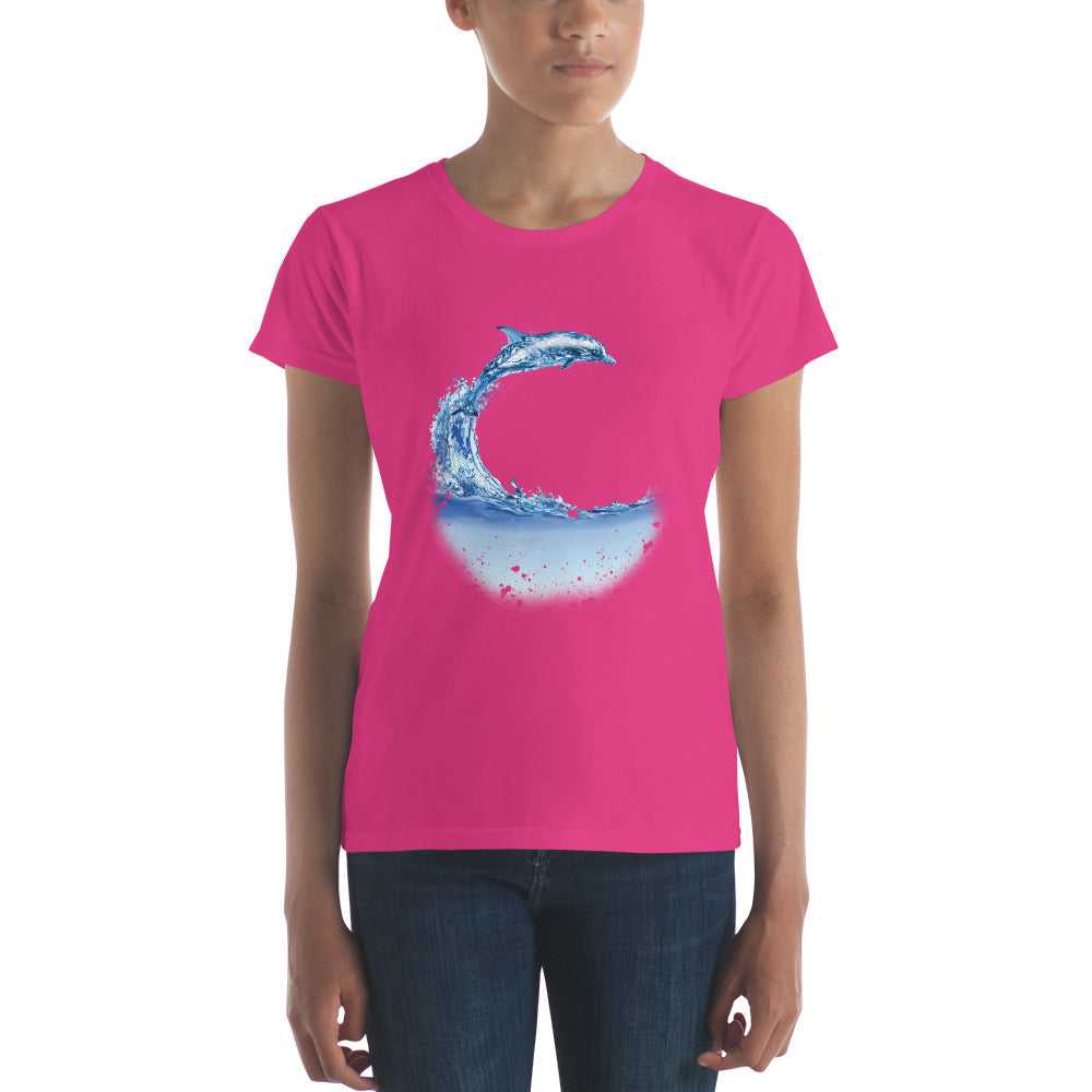 Aqua Dolphin Women's Shirt - Splashing Apparel
