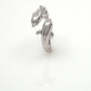 Jumping Dolphins Adjustable Silver Ring