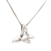 Double Whale Fluke Silver Necklace - Splashing Apparel