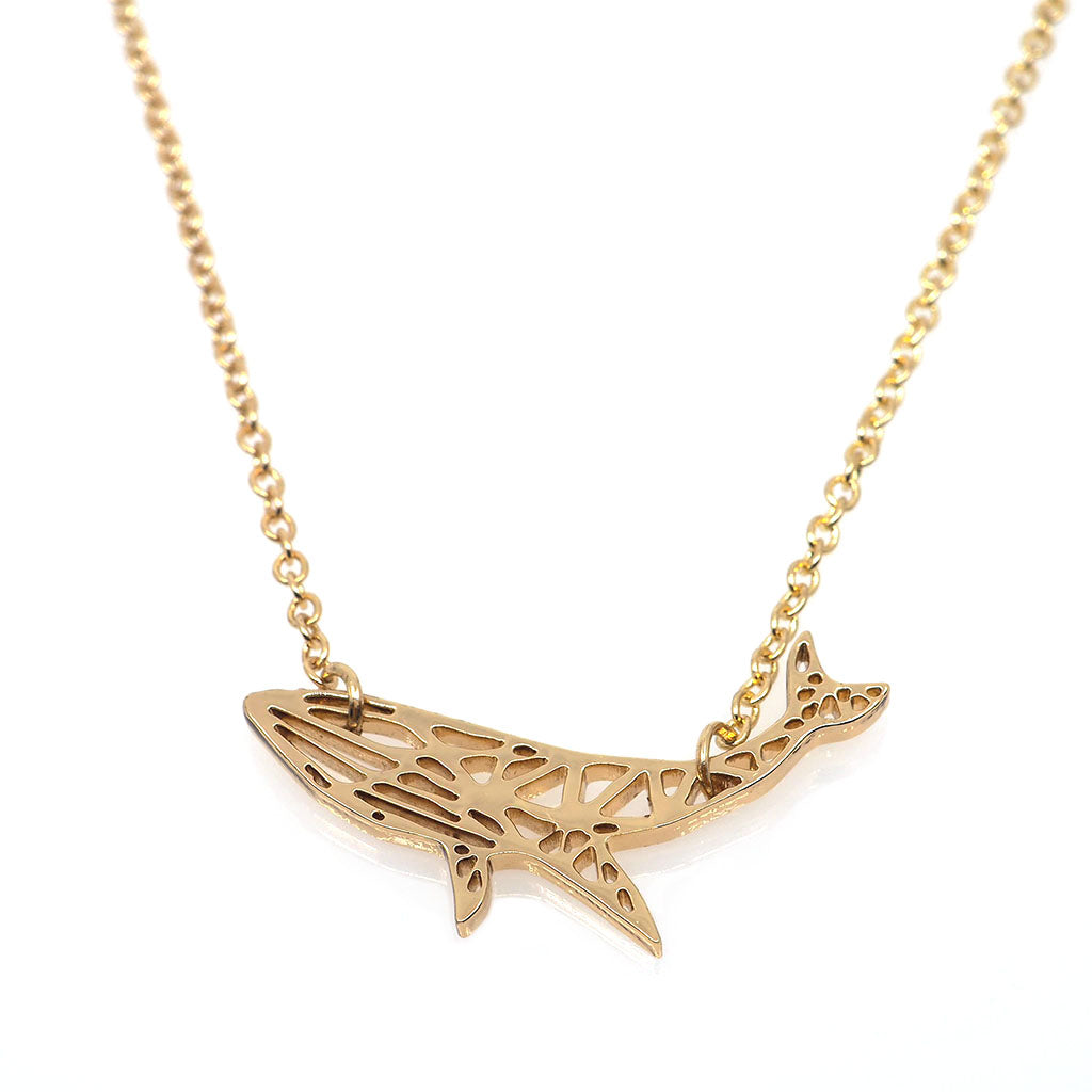 Geometric Humpback Whale Necklace
