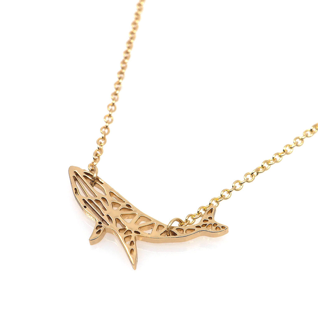 Geometric Humpback Whale Necklace - Splashing Apparel