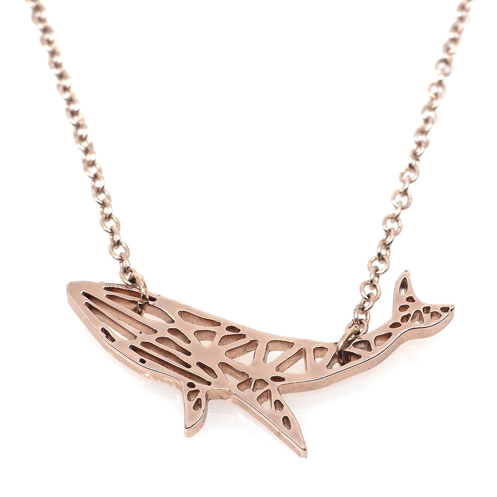 Geometric Humpback Whale Necklace
