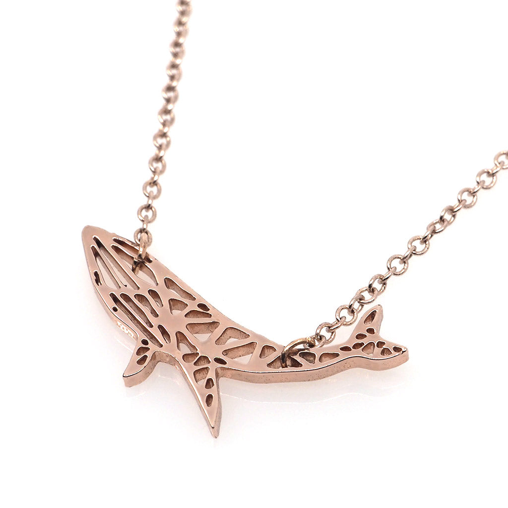 Geometric Humpback Whale Necklace