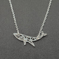 Geometric Humpback Whale Necklace