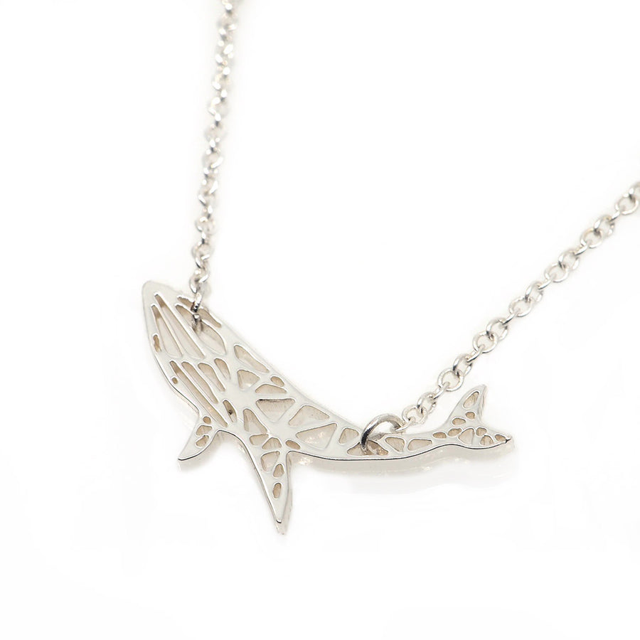 Geometric Humpback Whale Necklace