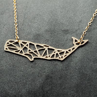 Geometric Sperm Whale Necklace - Splashing Apparel