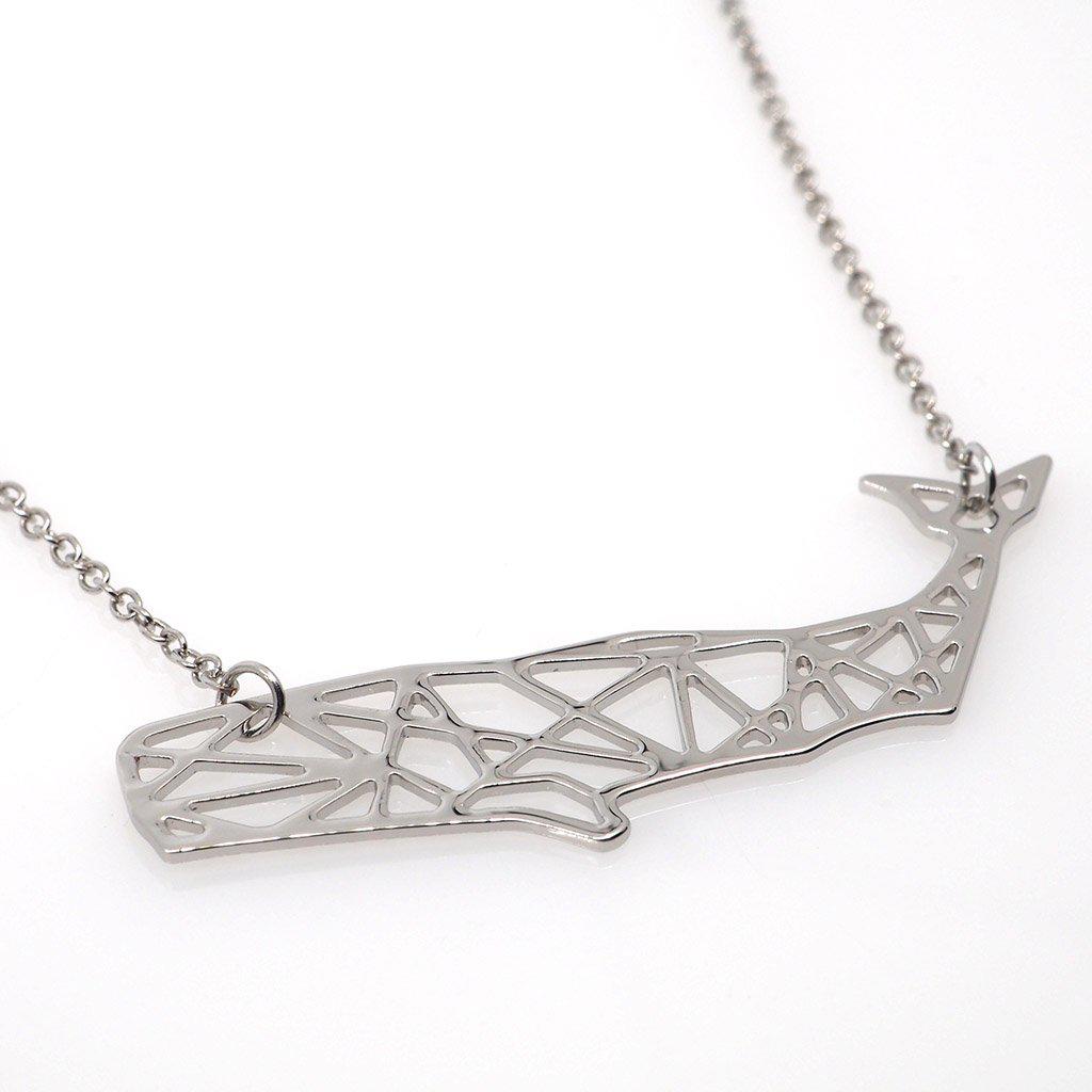 Geometric Sperm Whale Necklace - Splashing Apparel