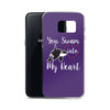 You Swam into My Heart Samsung Case Purple - Splashing Apparel