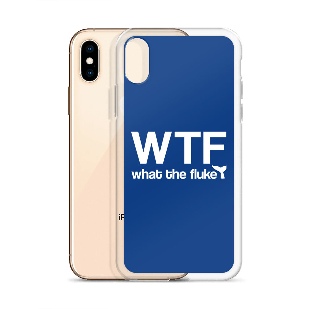 What the Fluke iPhone Case Dark Blue - Splashing Apparel