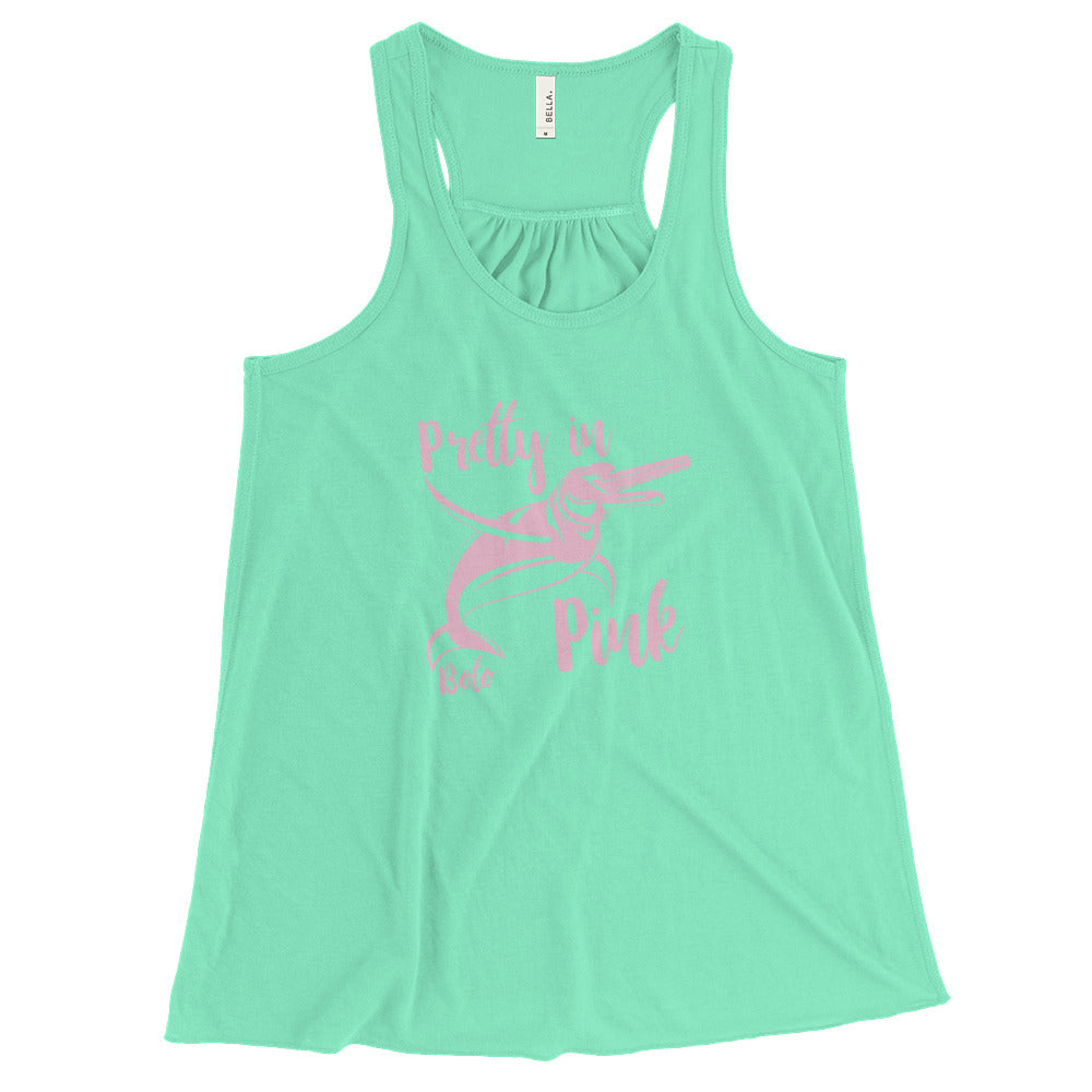Pretty in Pink Women's Flowy Racerback Tank - Splashing Apparel