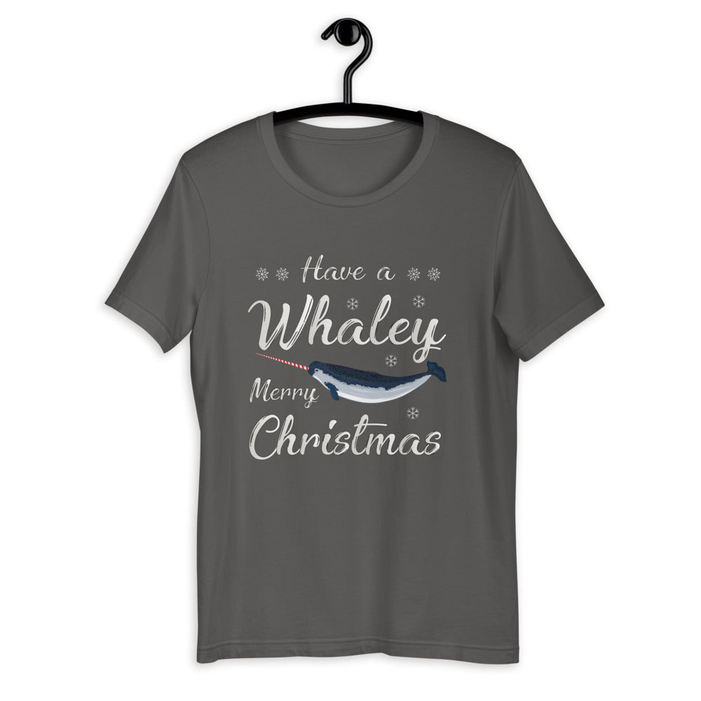 Candy Cane Narwhal T-Shirt - Splashing Apparel
