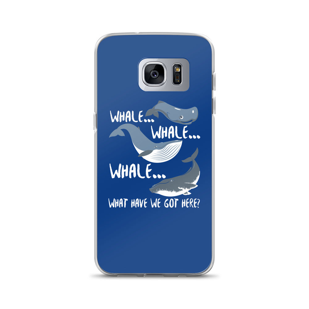 Whale Whale Whale Samsung Case Dark Blue - Splashing Apparel