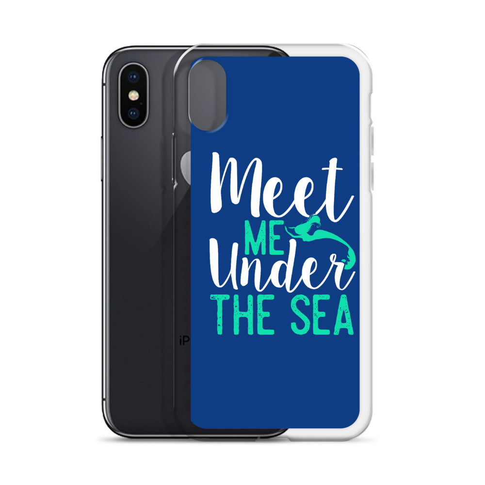Meet Me Under the Sea iPhone Case Dark Blue - Splashing Apparel