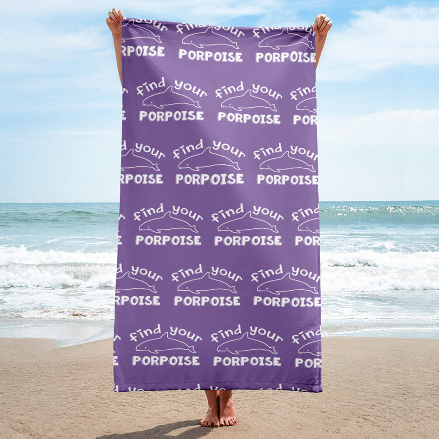 Find Your Porpoise Towel - Splashing Apparel