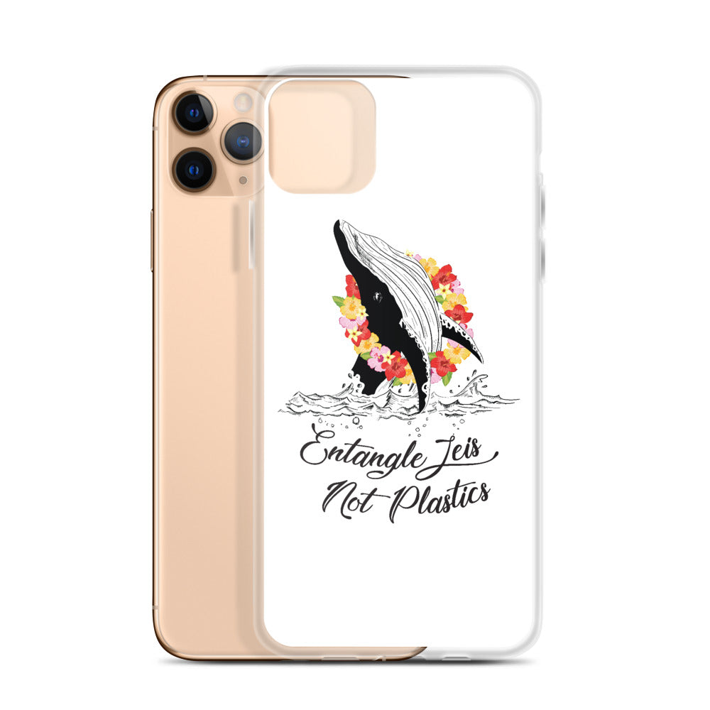 Entangle Leis Not Plastics iPhone Case White - Splashing Apparel