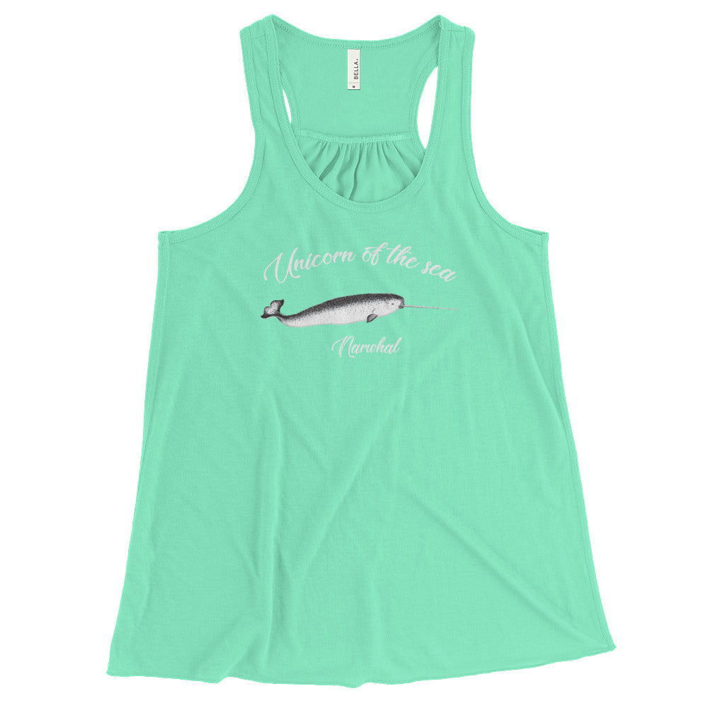 Unicorn of the Sea Women's Flowy Racerback Tank - Splashing Apparel