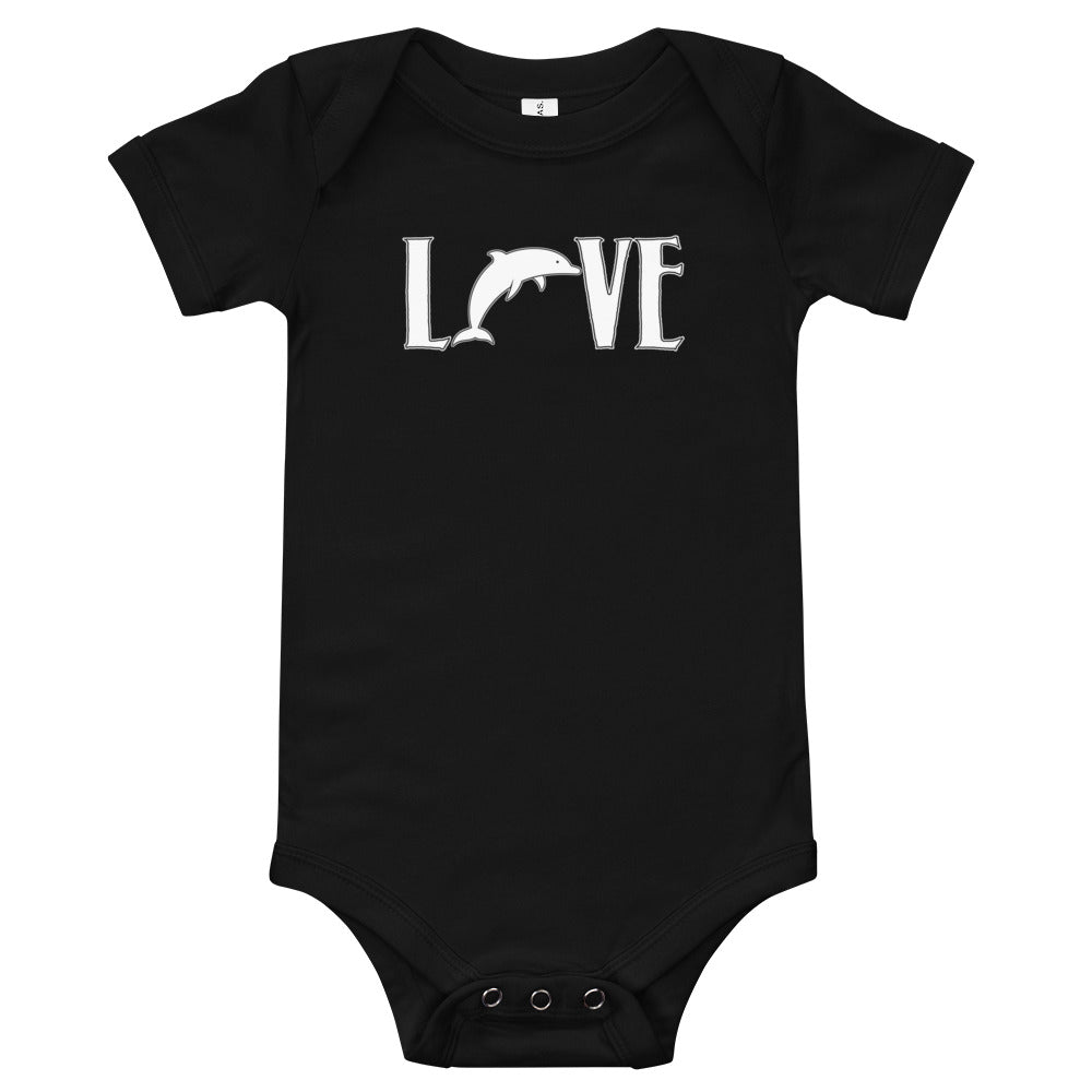 Love Dolphins Baby Onesie