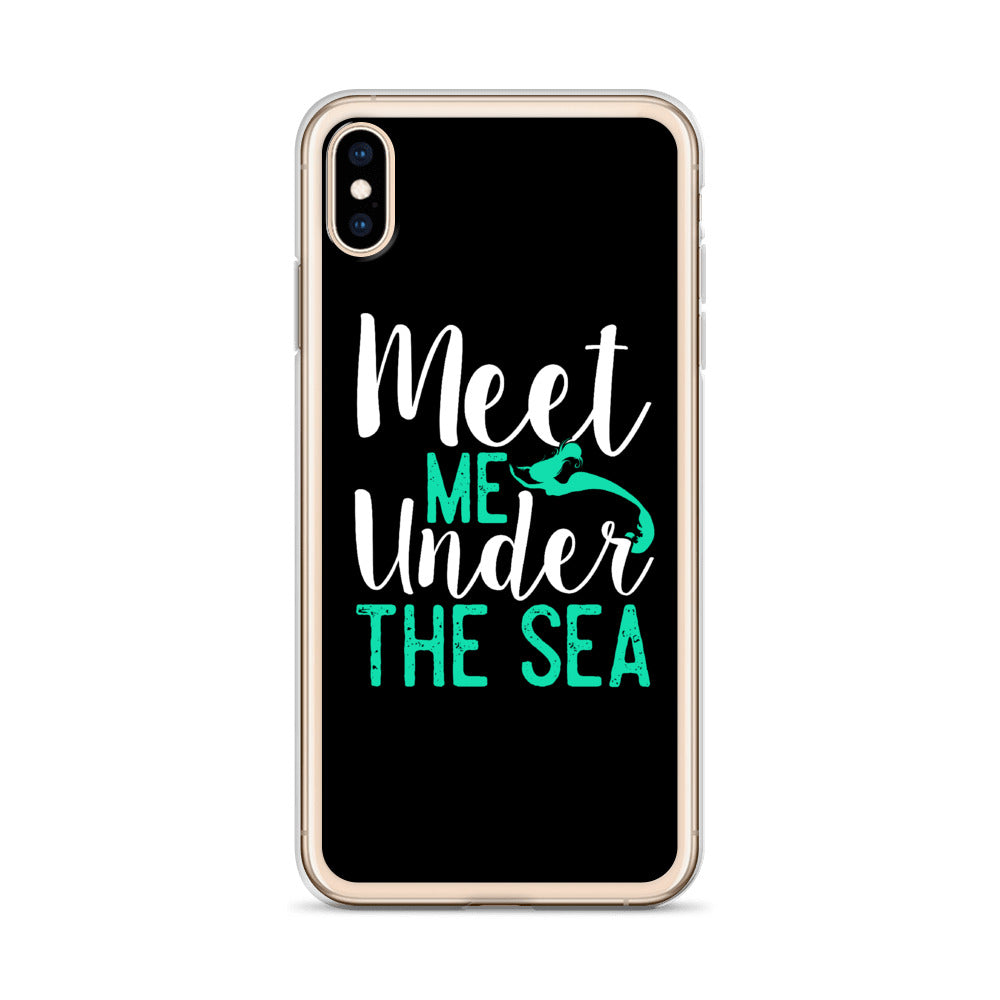 Meet Me Under the Sea iPhone Case Black - Splashing Apparel
