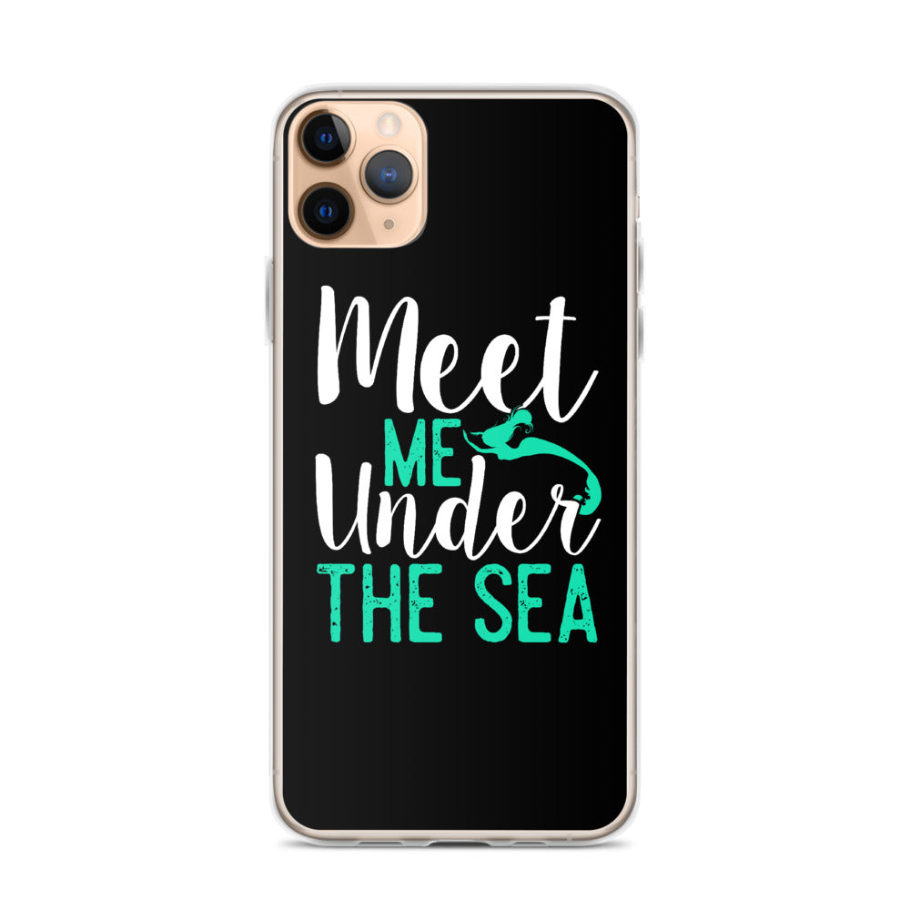 Meet Me Under the Sea iPhone Case Black - Splashing Apparel
