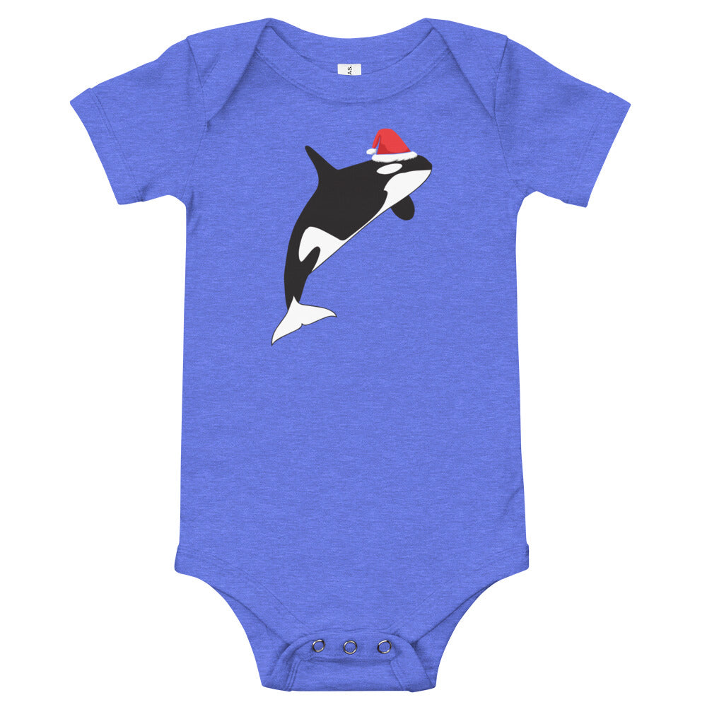 Christmas Orca Baby Onesie - Splashing Apparel