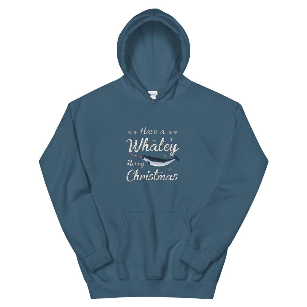Candy Cane Narwhal Hoodie - Splashing Apparel