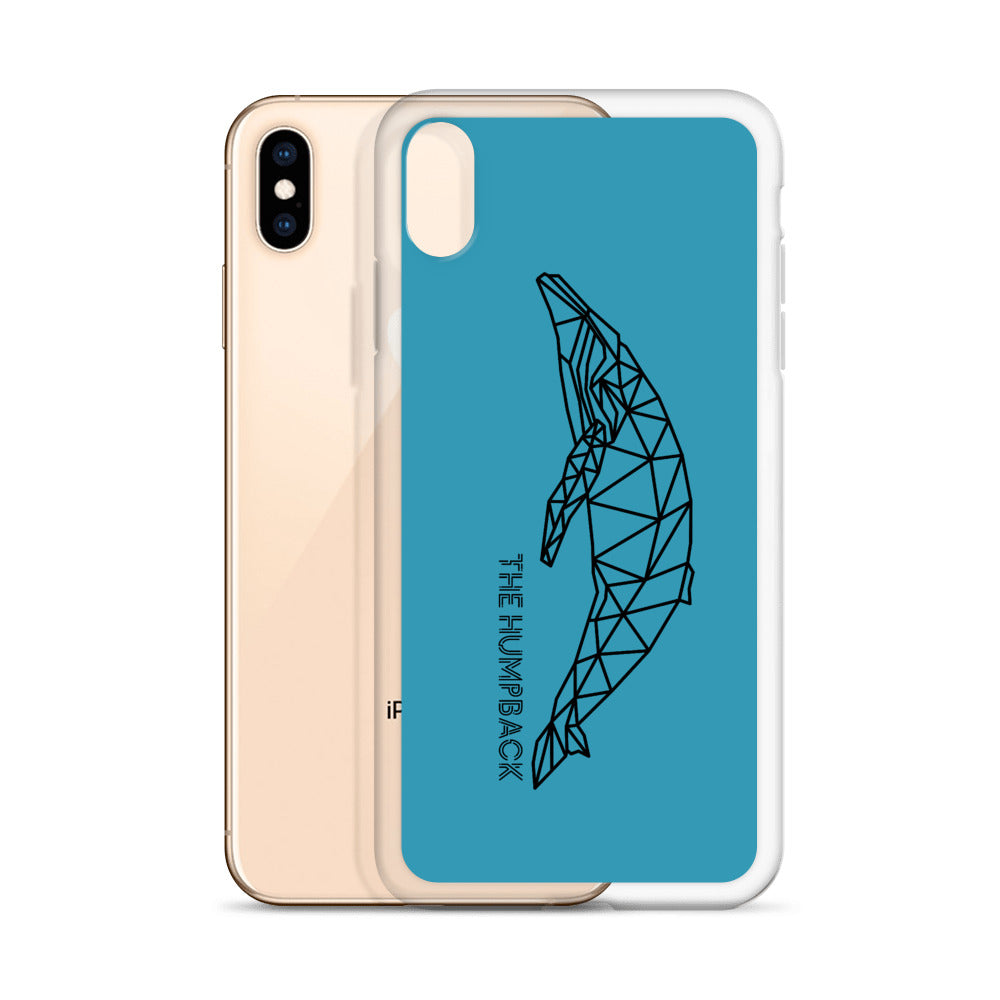 Geometric Humpback iPhone Case Blue - Splashing Apparel