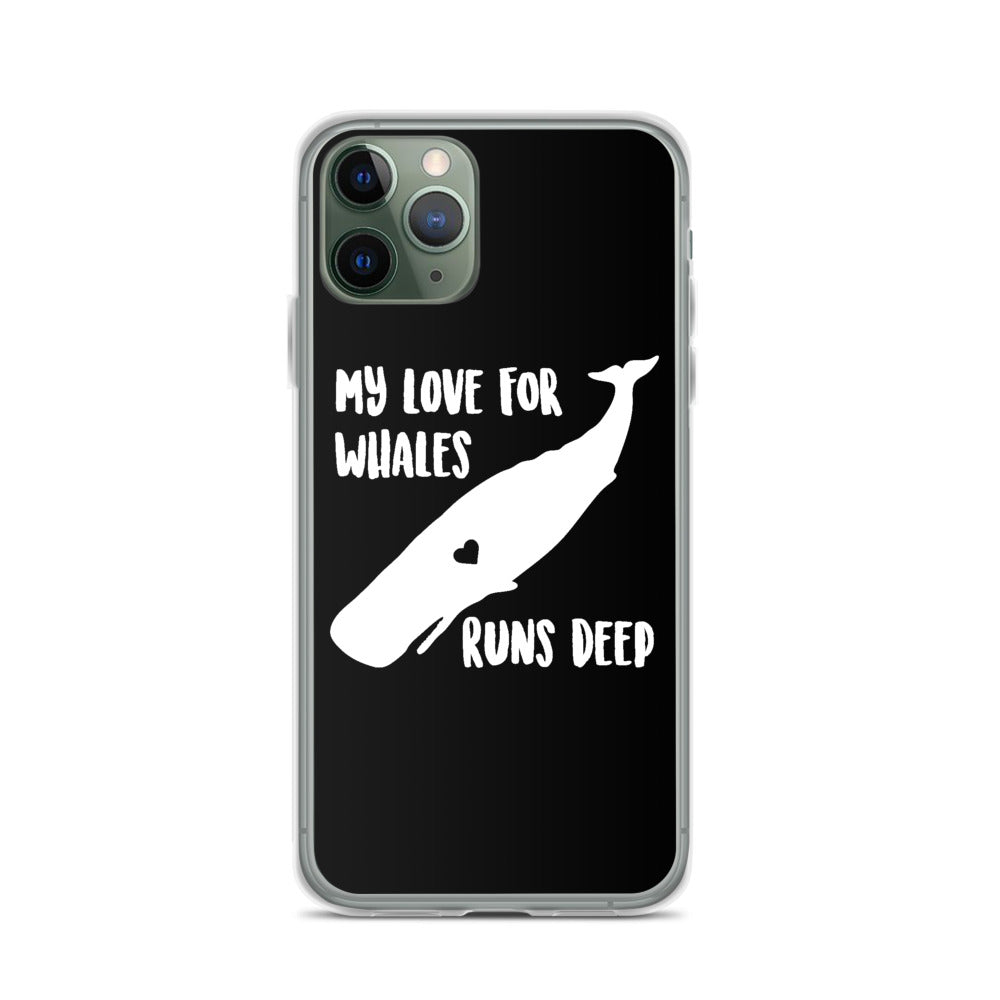 My Love Runs Deep iPhone Case Black - Splashing Apparel