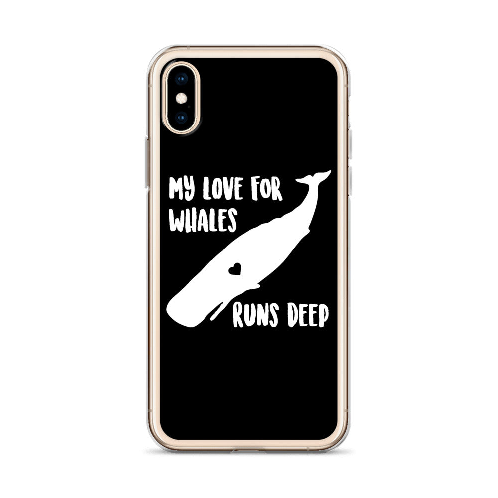 My Love Runs Deep iPhone Case Black - Splashing Apparel