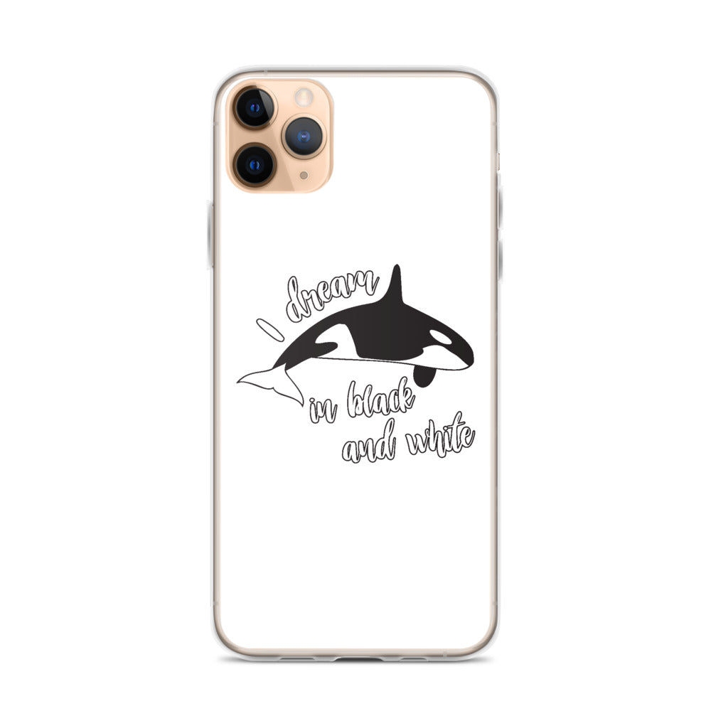 Dream in Black and White iPhone Case White - Splashing Apparel