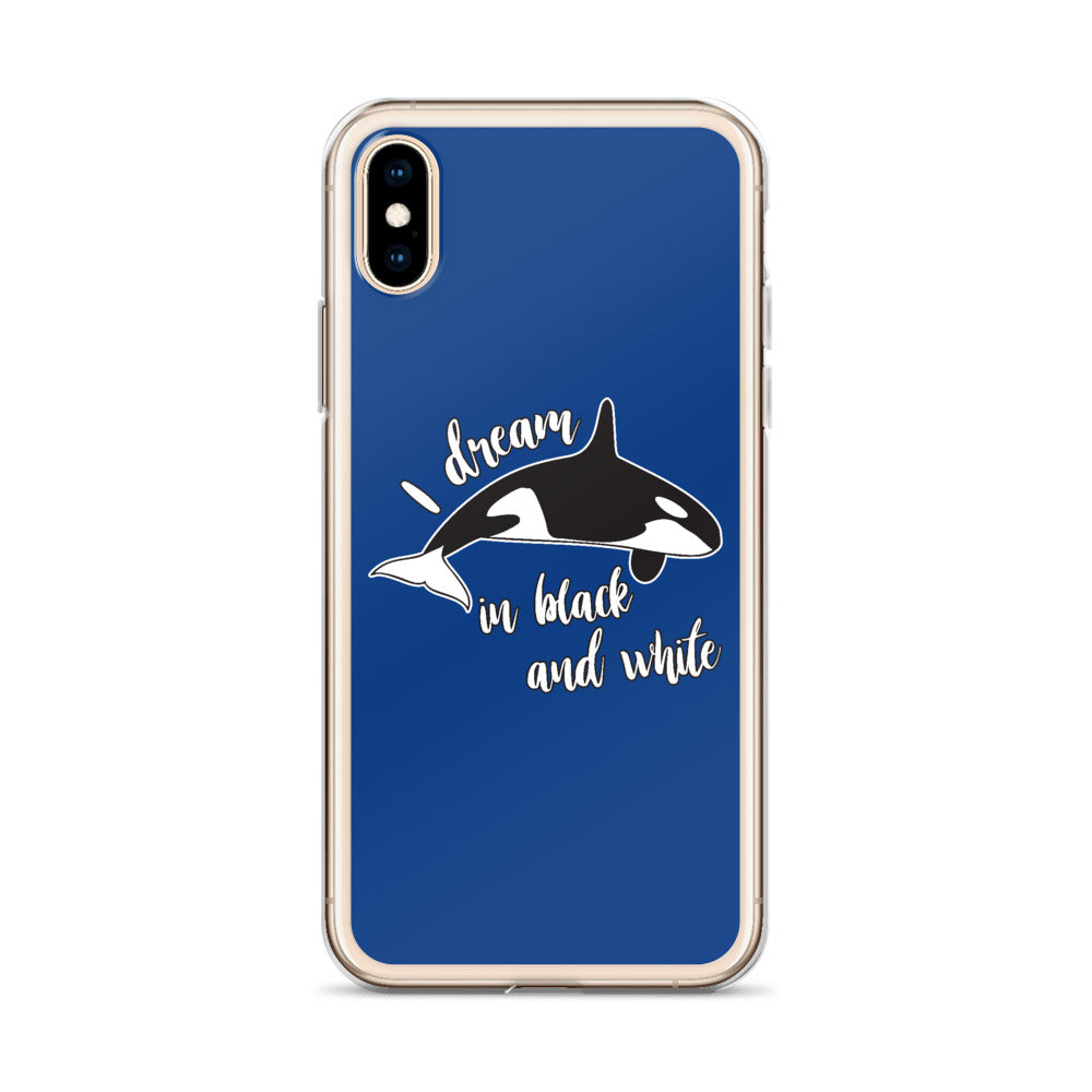 Dream in Black and White iPhone Case Dark Blue - Splashing Apparel