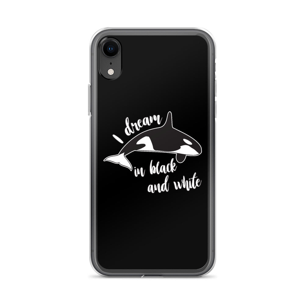 Dream in Black and White iPhone Case Black - Splashing Apparel