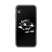 Dream in Black and White iPhone Case Black - Splashing Apparel