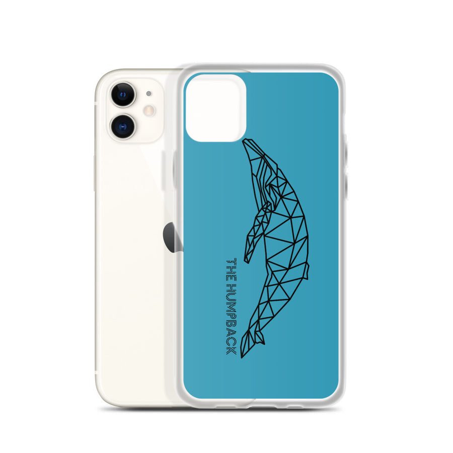 Geometric Humpback iPhone Case Blue - Splashing Apparel