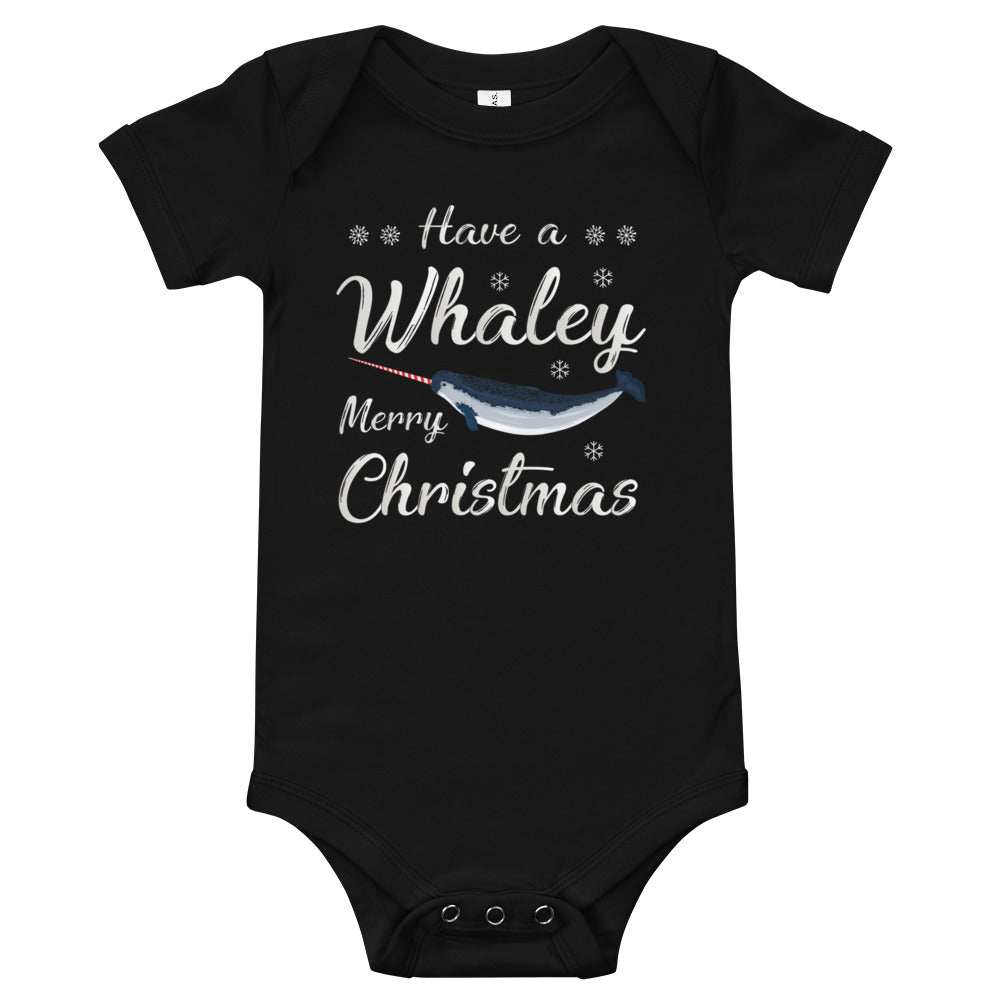 Candy Cane Narwhal Onesie - Splashing Apparel