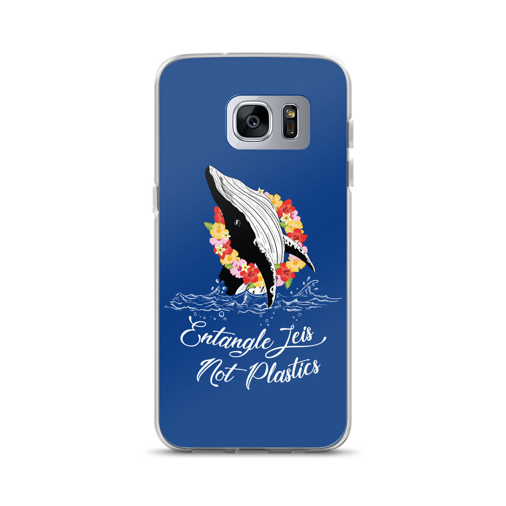 Entangle Leis Samsung Case Dark Blue - Splashing Apparel