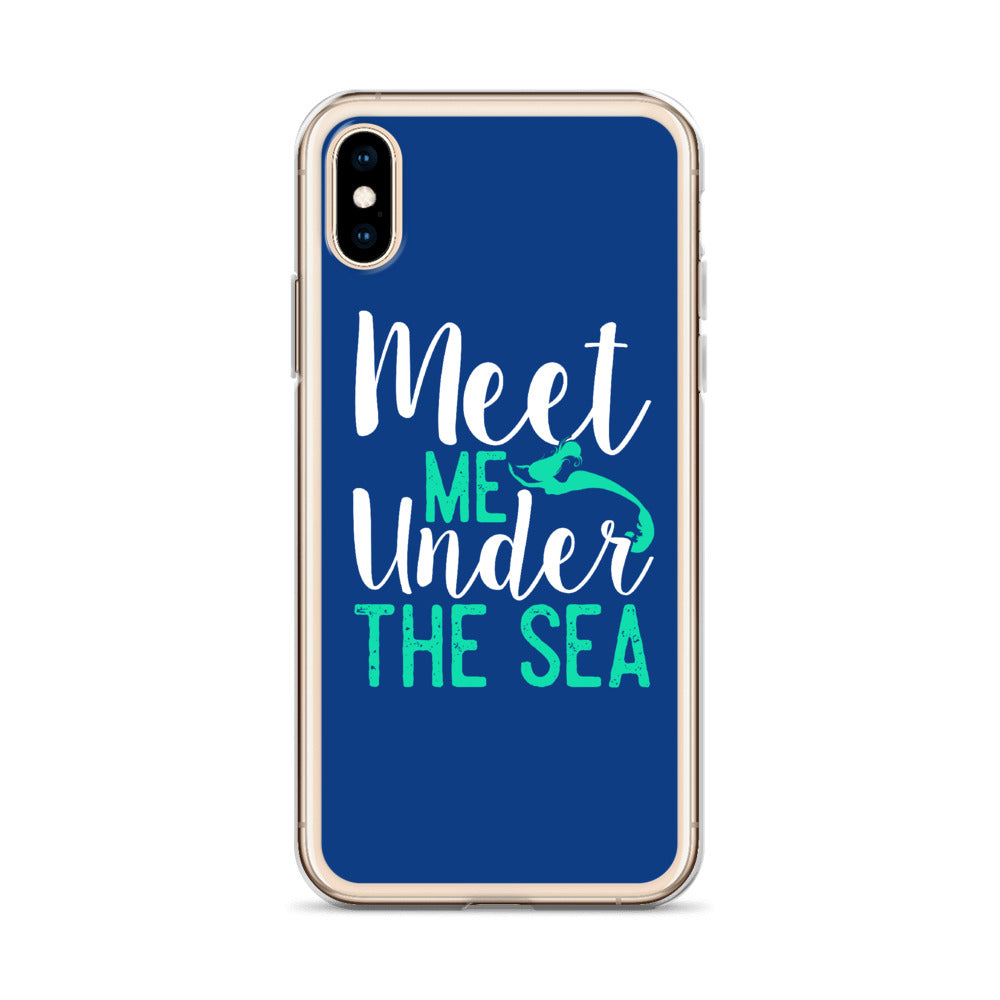 Meet Me Under the Sea iPhone Case Dark Blue - Splashing Apparel