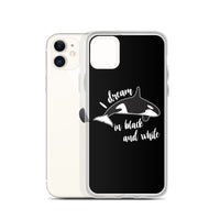 Dream in Black and White iPhone Case Black - Splashing Apparel