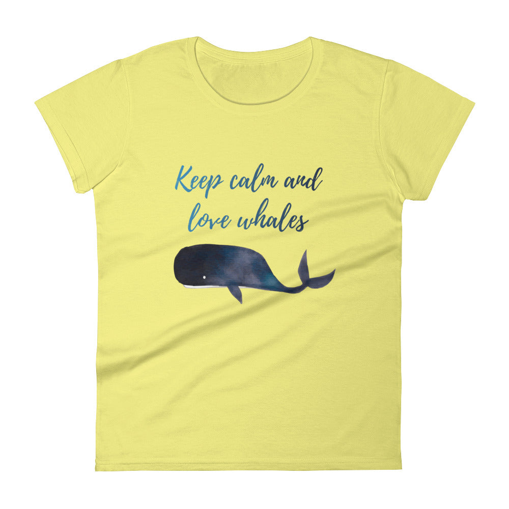 Keep Calm Love Whales Women's Shirt