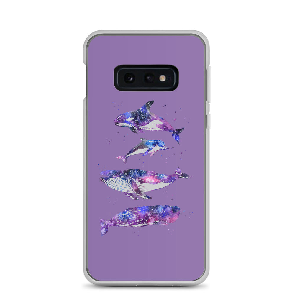 Stary Whales Samsung Case Purple - Splashing Apparel
