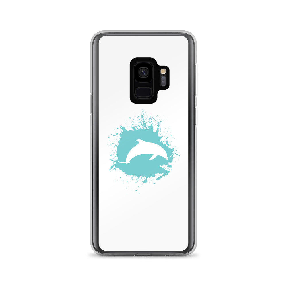 Dolphin Splash Samsung Case White - Splashing Apparel