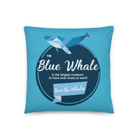 Blue Whale Pillow - Splashing Apparel