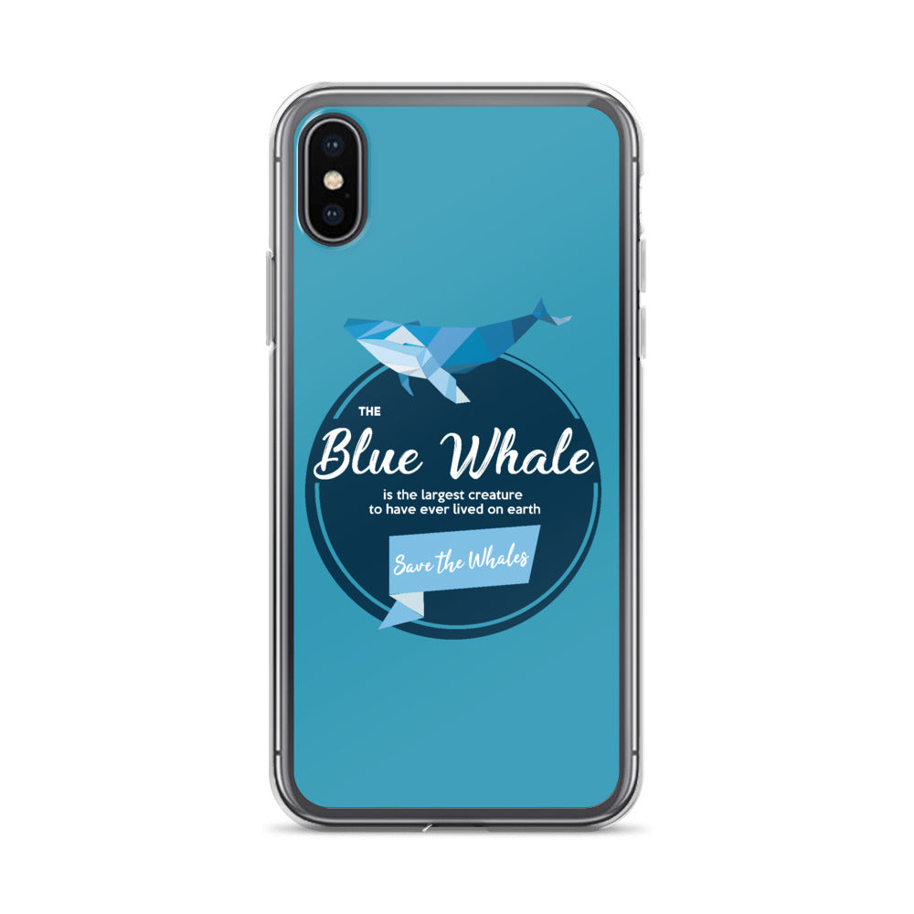 Blue Whale iPhone Case Blue - Splashing Apparel