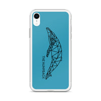 Geometric Humpback iPhone Case Blue - Splashing Apparel