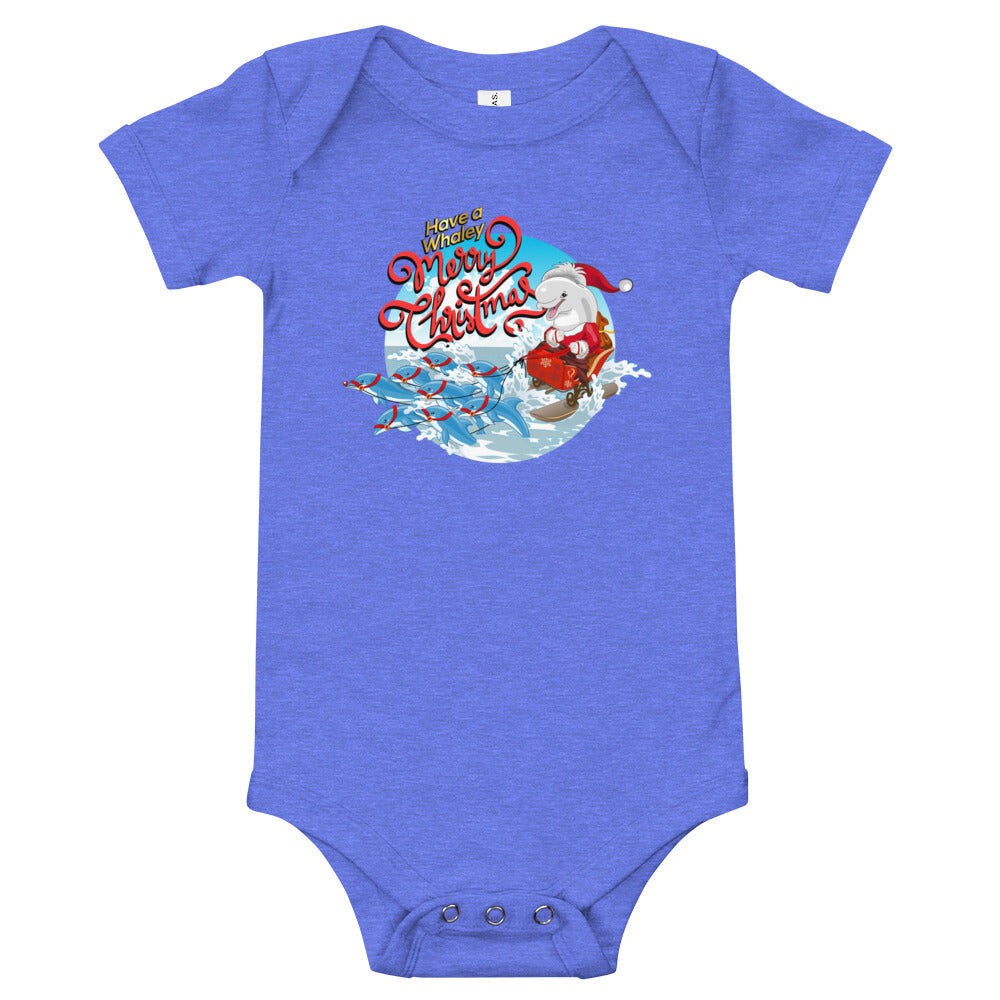Santa’s Reindolphins Baby Onesie - Splashing Apparel
