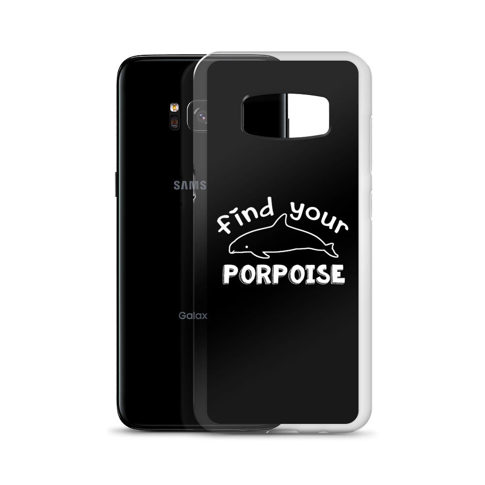 Find Your Porpoise Samsung Case Black - Splashing Apparel