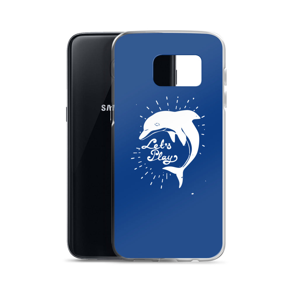 Let's Play Samsung Case Dark Blue - Splashing Apparel